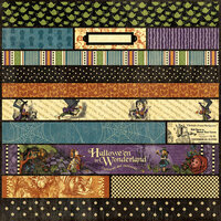 Graphic 45 - Halloween in Wonderland Collection - 12 x 12 Die Cuts - Borders