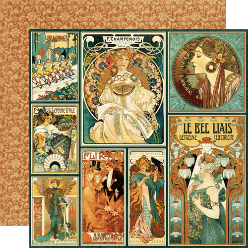 Graphic 45 - Steampunk Debutante Collection - 12 x 12 Double Sided Paper - Nouveau Artistry