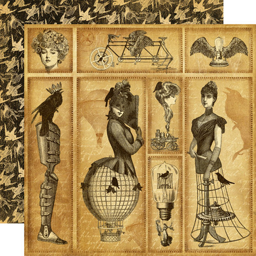 Graphic 45 - Steampunk Debutante Collection - 12 x 12 Double Sided Paper - Time Warp