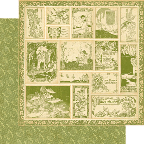 Graphic 45 - Once Upon a Springtime Collection - 12 x 12 Double Sided Paper - Enchanted Forest