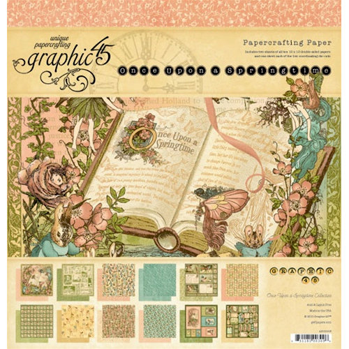 Graphic 45 - Once Upon a Springtime Collection - 12 x 12 Paper Pad