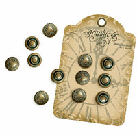 Graphic 45 - Staples Collection - Metal Buttons