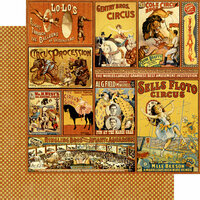 Graphic 45 - Le Cirque Collection - 12 x 12 Double Sided Paper - Greatest Show on Earth