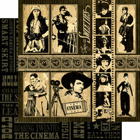 Graphic 45 - Curtain Call Collection - 12 x 12 Double Sided Paper - The Cinema