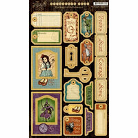 Graphic 45 - The Magic of Oz Collection - Die Cut Chipboard Pieces - Magic Tags Two