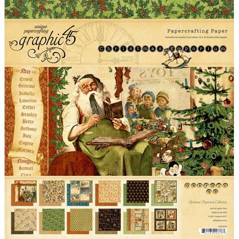 Graphic 45 - Christmas Emporium Collection - 12 x 12 Paper Pad