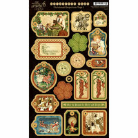 Graphic 45 - Christmas Emporium Collection - Die Cut Chipboard Pieces - Tags One