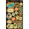 Graphic 45 - Tropical Travelogue Collection - Die Cut Chipboard Pieces - Tags One
