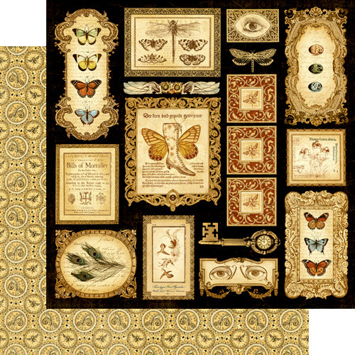 Graphic 45 - Olde Curiosity Shoppe Collection - 12 x 12 Double Sided Paper - Parlor Wall