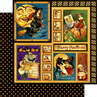 Graphic 45 - Happy Haunting Collection - Halloween - 12 x 12 Double Sided Paper - Happy Haunting