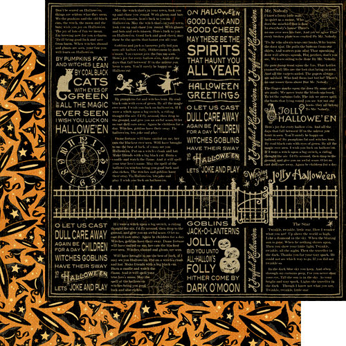 Graphic 45 - Happy Haunting Collection - Halloween - 12 x 12 Double Sided Paper - Bewitched