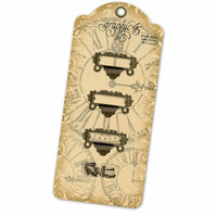 Graphic 45 - Staples Collection - Ornate Metal Label Holder