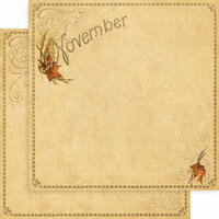 Graphic 45 - Place in Time Collection - 12 x 12 Double Sided Paper - November Foundation