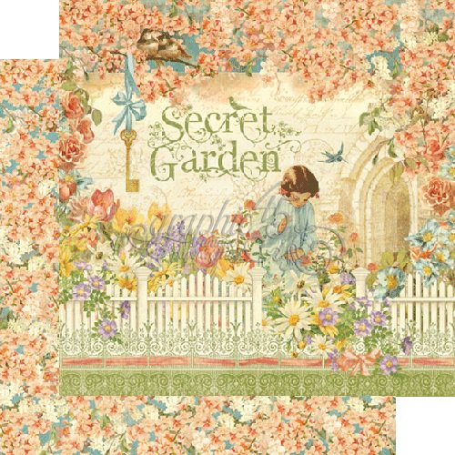 Graphic 45 - Secret Garden Collection - 12 x 12 Double Sided Paper - Secret Garden