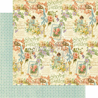Graphic 45 - Secret Garden Collection - 12 x 12 Double Sided Paper - Posy Patch