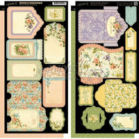 Graphic 45 - Secret Garden Collection - Cardstock Tags and Pockets