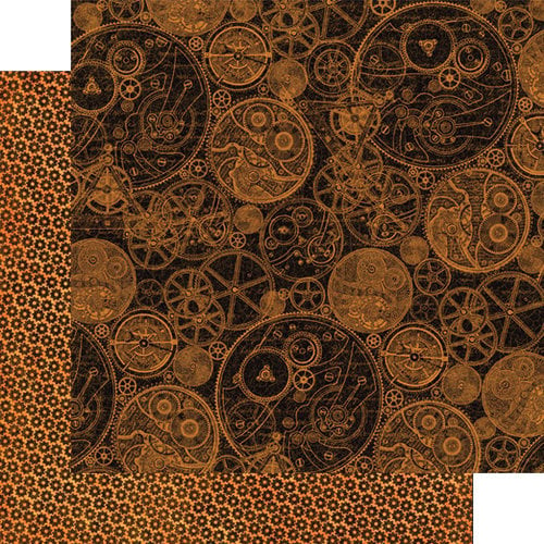 Graphic 45 - Steampunk Spells Collection - 12 x 12 Double Sided Paper - Clockworks