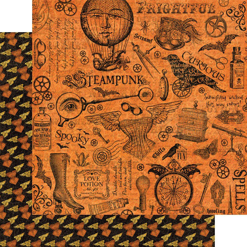 Graphic 45 - Steampunk Spells Collection - 12 x 12 Double Sided Paper - Mechanical Marvels
