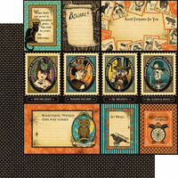 Graphic 45 - Steampunk Spells Collection - 12 x 12 Double Sided Paper - Frightful Folly