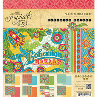 Graphic 45 - Bohemian Bazaar Collection - 8 x 8 Paper Pad