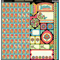 Graphic 45 - Bohemian Bazaar Collection - 12 x 12 Cardstock Stickers