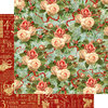 Graphic 45 - Twelve Days of Christmas Collection - 12 x 12 Double Sided Paper - Christmas Rose