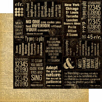 Graphic 45 - Typography Collection - 12 x 12 Double Sided Paper - Journey