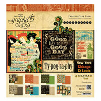 Graphic 45 - Typography Collection - 8 x 8 Paper Pad