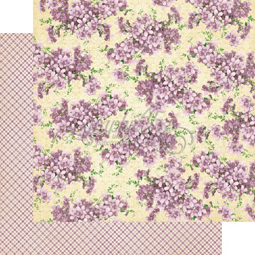 Graphic 45 - Sweet Sentiments Collection - 12 x 12 Double Sided Paper - Violet Bouquet