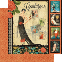 Graphic 45 - Couture Collection - 12 x 12 Double Sided Paper - Couture