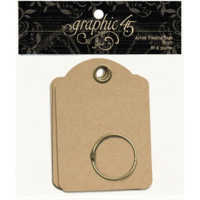 Graphic 45 - Staples Collection - Artist Trading Tags - Kraft
