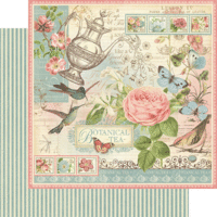 Graphic 45 - Botanical Tea Collection - 12 x 12 Double Sided Paper - Botanical Tea