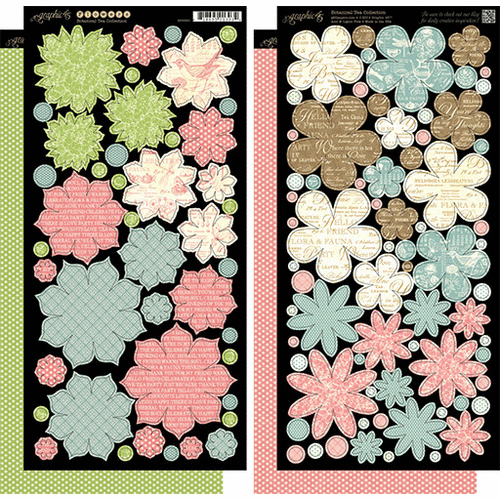 Graphic 45 - Botanical Tea Collection - Cardstock Flowers