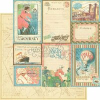 Graphic 45 - Come Away With Me Collection - 12 x 12 Double Sided Paper - Vintage Voyage