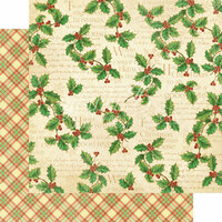 Graphic 45 - Twas the Night Before Christmas Collection - 12 x 12 Double Sided Paper - Happy Holly-Day