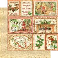 Graphic 45 - Twas the Night Before Christmas Collection - 12 x 12 Double Sided Paper - Long Winter's Nap