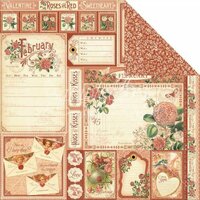 Graphic 45 - Time to Flourish Collection - 12 x 12 Double Sided Paper - February Cut Apart