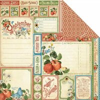 Graphic 45 - Time to Flourish Collection - 12 x 12 Double Sided Paper - September Cut Apart