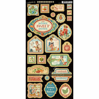 Graphic 45 - Home Sweet Home Collection - Die Cut Chipboard Tags - One