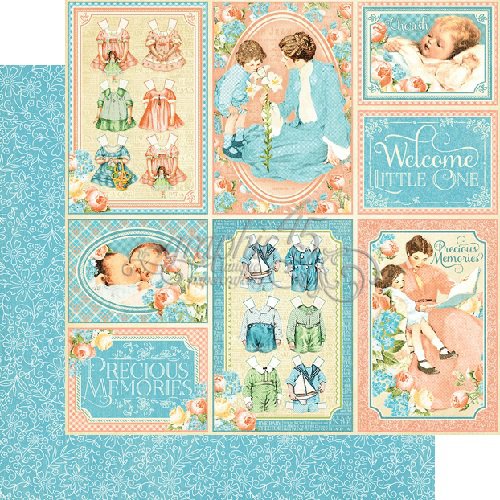 Graphic 45 - Precious Memories Collection - 12 x 12 Double Sided Paper - Pat-A-Cake