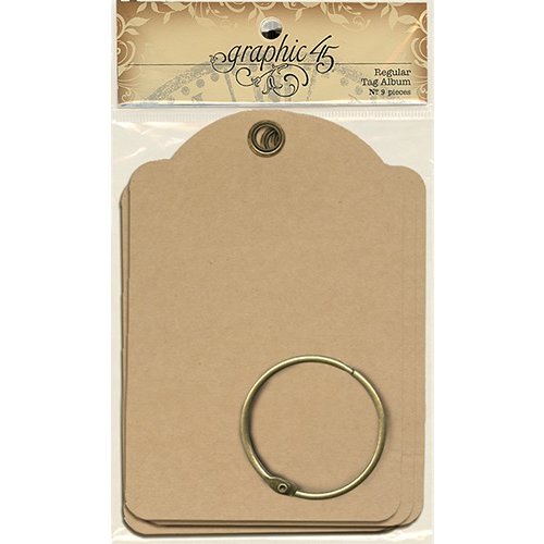 Graphic 45 - Staples Collection - Regular Tag Album - Kraft