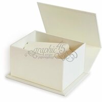 Graphic 45 - Staples Collection - Artist Trading Card Book Box - Ivory