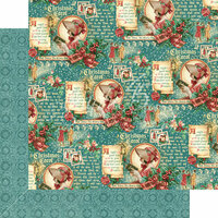 Graphic 45 - Christmas Carol Collection - 12 x 12 Double Sided Paper - Seasonal Sentiments