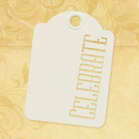 Graphic 45 - Staples Collection - Stencil-Cut Gift Tags - ATC - Celebrate - Ivory