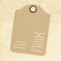 Graphic 45 - Staples Collection - Stencil-Cut Gift Tags - ATC - To and From - Kraft