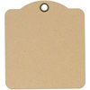Graphic 45 - Staples Collection - Square Die Cut Tags - Kraft