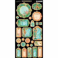 Graphic 45 - Voyage Beneath the Sea Collection - Die Cut Chipboard Tags - Two