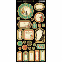 Graphic 45 - Enchanted Forest Collection - Die Cut Chipboard Tags - Two