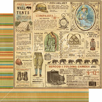 Graphic 45 - Safari Adventure Collection - 12 x 12 Double Sided Paper - Serengeti Outfitters