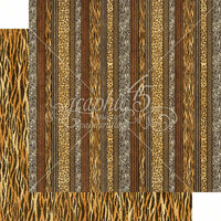 Graphic 45 - Safari Adventure Collection - 12 x 12 Double Sided Paper - Exotic Patterns